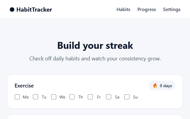 Habit Tracker screenshot