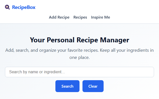 Recipe Manager screenshot